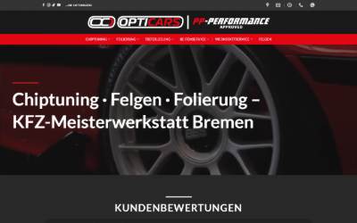 Website preview for OptiCars GmbH