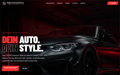 Website preview for TrXL Performance