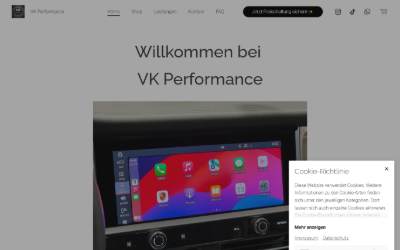 Website preview for VK Performance