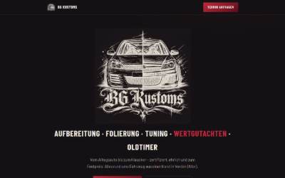 Website preview for BG Kustoms