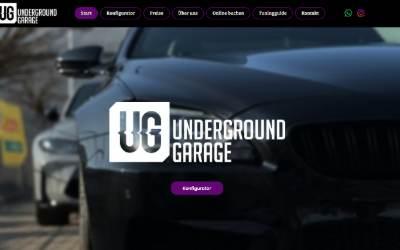 Website preview for Underground Garage