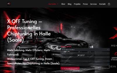 Website preview for X OFF Tuning