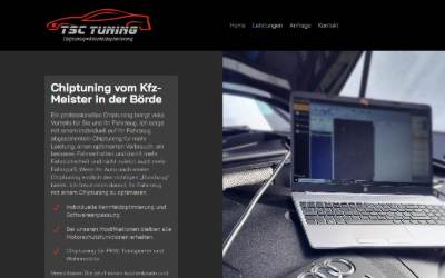 Website preview for TSC-Tuning Chiptuning Kennfeldoptimierung