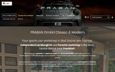 Website preview for Praban GmbH