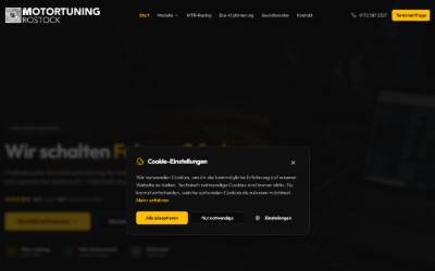 Website preview for Motortuning-Rostock.de - WoMo-Power.de - Premium Softwareoptimierung Chiptuning