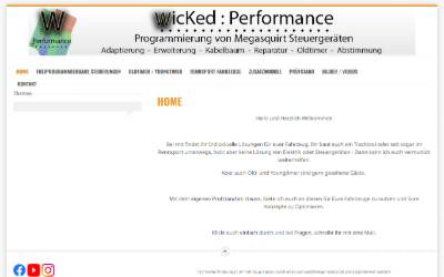 Website preview for Wicked Performance Leistungsprüfstand