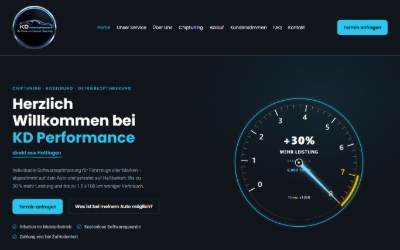 Website preview for KD Performance