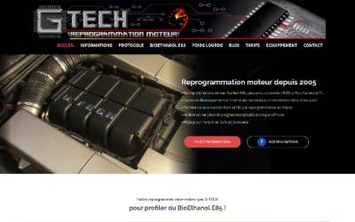 Website preview for G-Tech reprogrammation