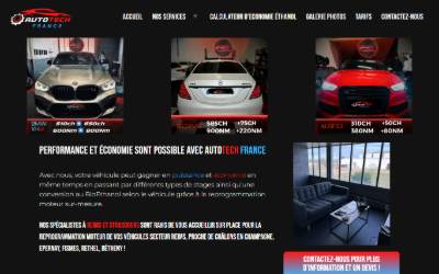 Website preview for AutoTech France (Reprogrammation et Echappement Inox Reims)