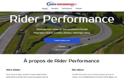 Website preview for RIDER PERFORMANCE - Atelier mécanique moto - Banc de puissance Dynojet