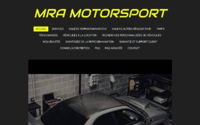 Website preview for MRA Motorsport Reprogrammation moteur essence diesel flexfuel éthanol E85 nord pas de calais