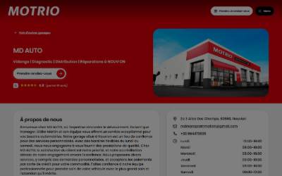 Website preview for GARAGE MOTRIO MD REPROGRAMMATION