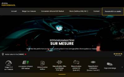 Website preview for Jeremy PERFORMANCE - Reprogrammation Moteur Sur Mesure