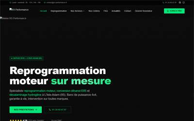 Website preview for RS PERFORMANCE