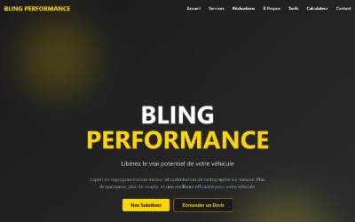 Website preview for Bling Performance