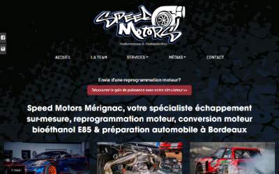 Website preview for Speed Motors Bordeaux - Reprogrammation & conversion moteur éthanol e85 & échappement