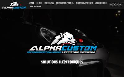 Website preview for Alpha-Custom - Reprogrammation Moteur & Esthétique Automobile