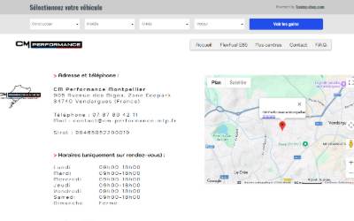 Website preview for CM Performance Reprogrammation Moteur Montpellier