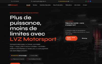 Website preview for LVZ Motorsport – Reprogrammation moteur à domicile Loire-atlantique/Vendée
