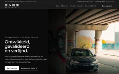 Website preview for Sabr Motorsport