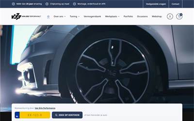 Website preview for Van Drie Performance