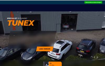 Website preview for Tunex Automotive B.V. Performance & Maintenance