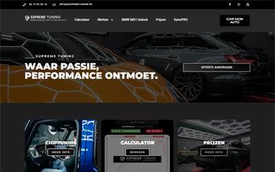Website preview for Supreme Tuning