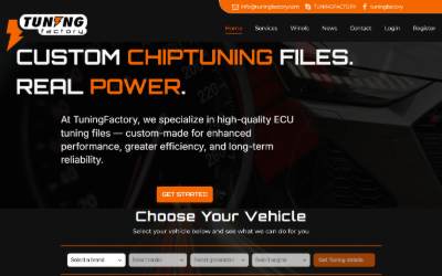 Website preview for The Tuning Factory BV
