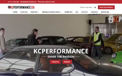 Website preview for KCPerformance: restomod, chiptuning, auto onderhoud en old-timer restauratie