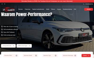 Website preview for Power Performance