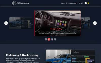 Website preview for NKR Engineering | Tuning Hamburg