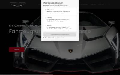 Website preview for SPS Car Tuning GmbH