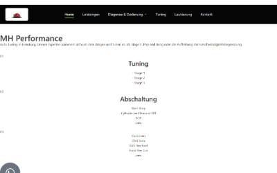 Website preview for MH Performance