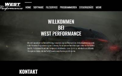 Website preview for West Performance