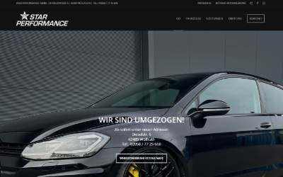 Website preview for Star Performance GmbH