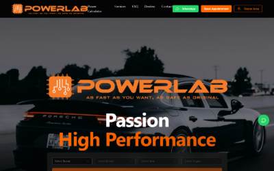 Website preview for Performances Chiptuning