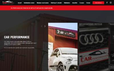 Website preview for Car Performance