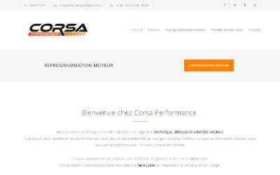 Website preview for CORSA PERFORMANCE REPROGRAMMATION AUTOMOBILE