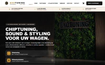 Website preview for Exotuning Performance Center Deinze