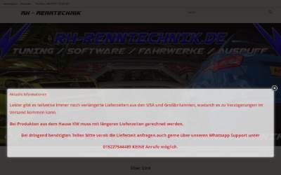 Website preview for RH-Renntechnik UG