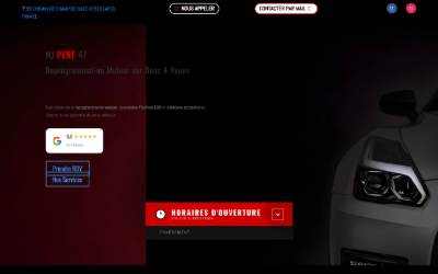Website preview for NJ PERF 47 - Reprogrammation Moteur sur Banc de Puissance - Conversion Flexfuel E85 - Clonage Calculateur