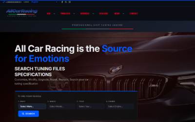 Website preview for All Car Racing Srl