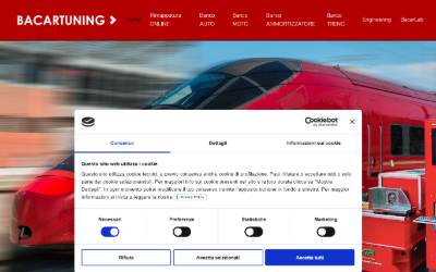 Website preview for Bacar Tuning Di Baghin Andrea