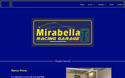 Website preview for Mirabella Racing