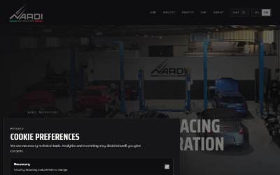 Website preview for Nardi motorsport s.r.l.