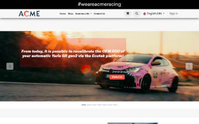 Website preview for ACME - Racing Division
