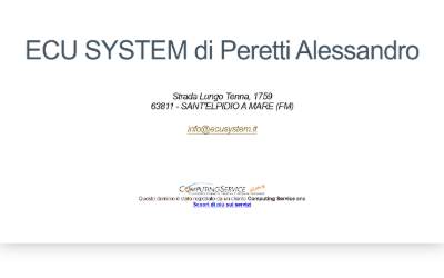 Website preview for Ecu System di Peretti Alessandro