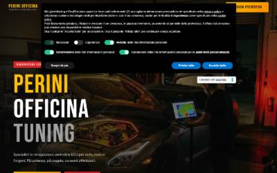 Website preview for Perini officina Tuning Centraline
