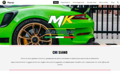 Website preview for MkGarage Livorno - Centraline & Rimappature