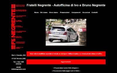Website preview for Fratelli Negrente Verona - Ivo e Bruno elaborazioni auto